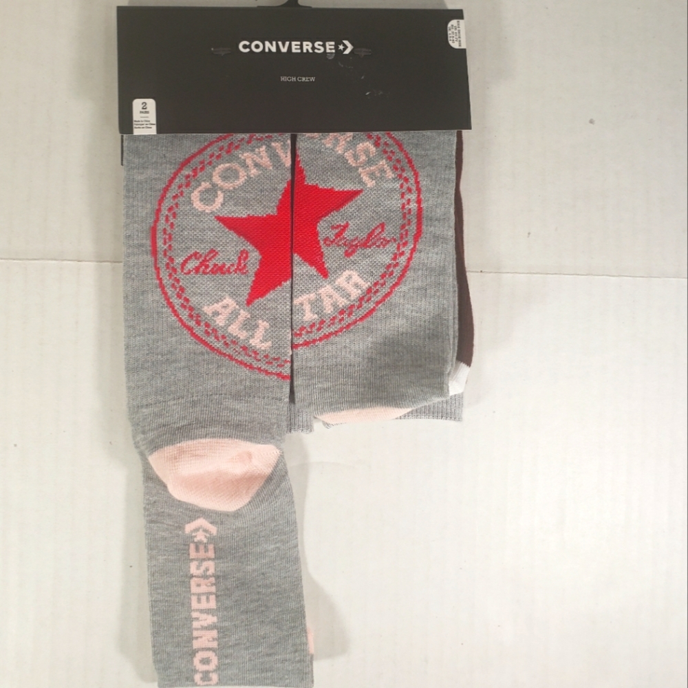 NWT Girl's Converse 2 Pair High Crew Socks